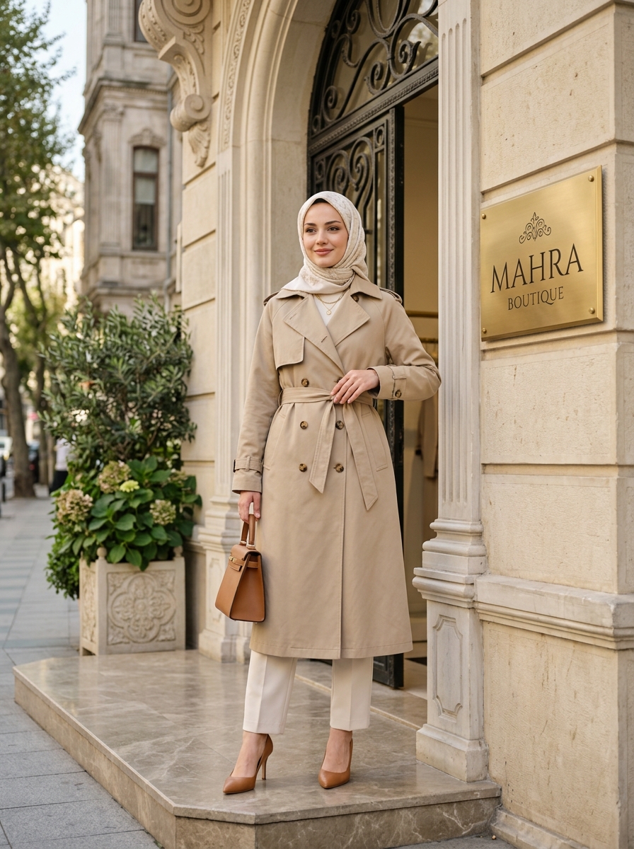 Milano Kuşaklı Kruvaze Trençkot